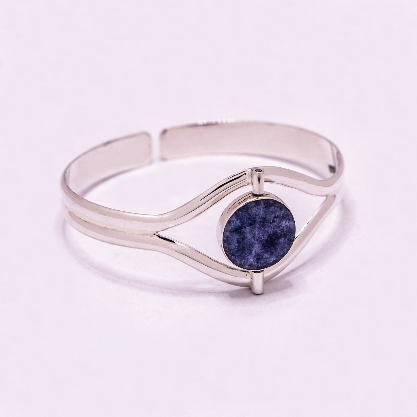 Mother of Pearl & Sodalite Reversible "CUFF" Bracelet