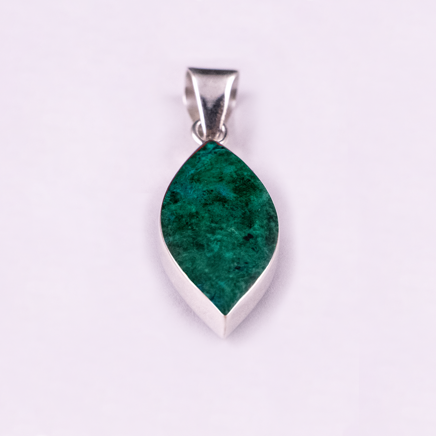 Large Marquise Reversible Pendant (Chrysocolla / Sodalite)