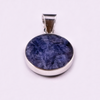 Large Round Reversible Pendant (Mother of Pearl / Sodalite)