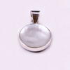 Large Round Reversible Pendant (Mother of Pearl / Sodalite)