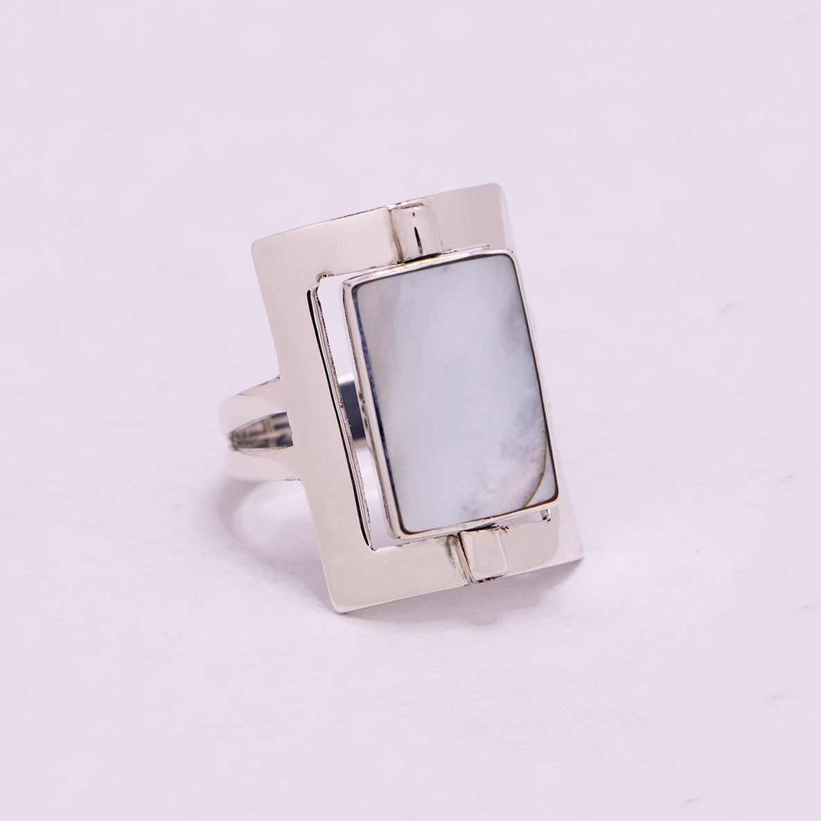 Square White Mother of Pearl Ring Sterling Silver Ring | Etsy | Sterling  silver rings etsy, Pearl ring, Hand made jewelry
