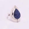 Large Tear Drop Reversible Ring (Mother of Pearl / Sodalite)