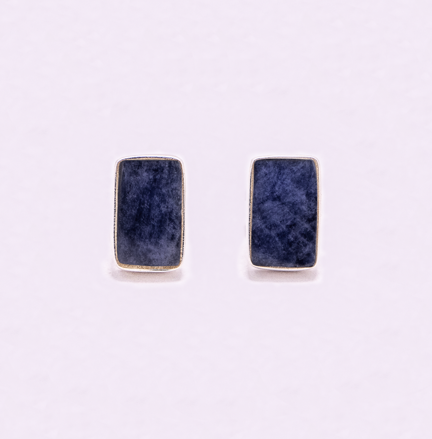 Large Rectangular Stud Earrings