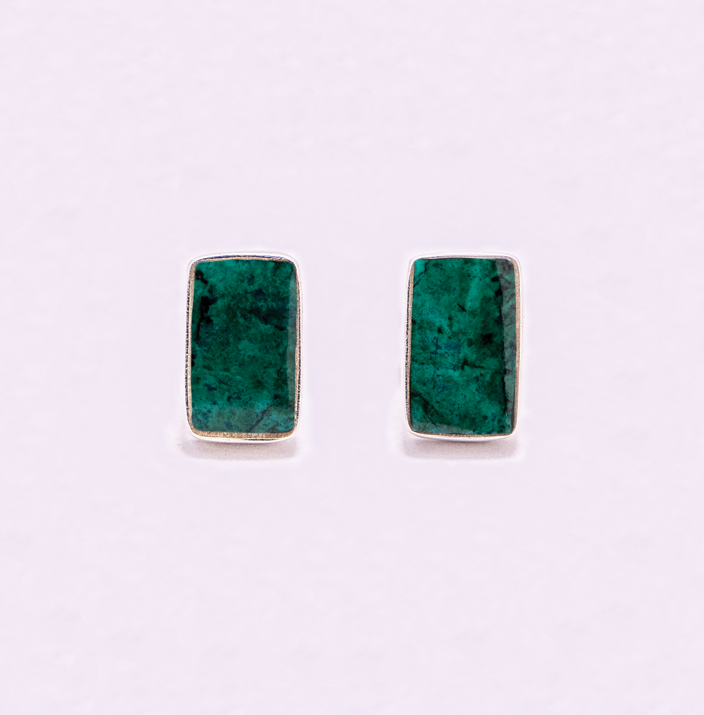 Large Rectangular Stud Earrings