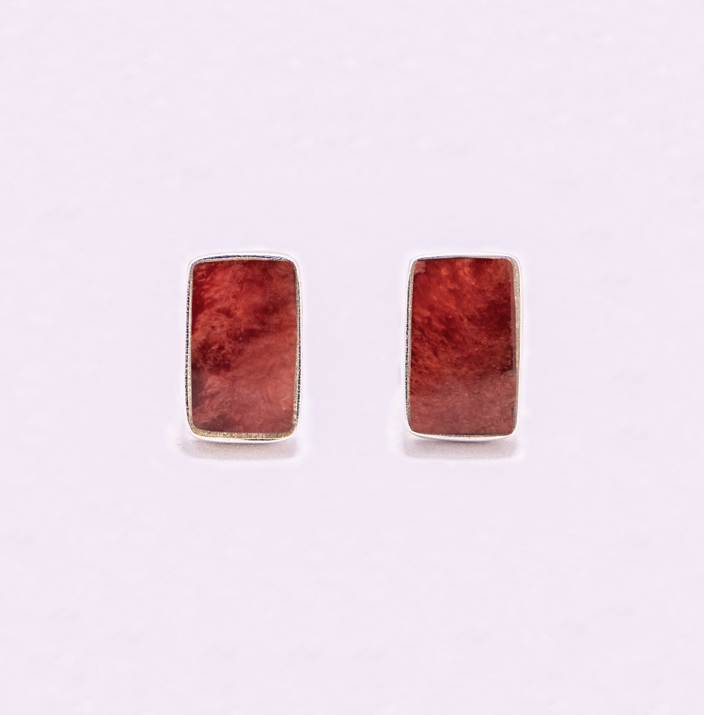 Large Rectangular Stud Earrings