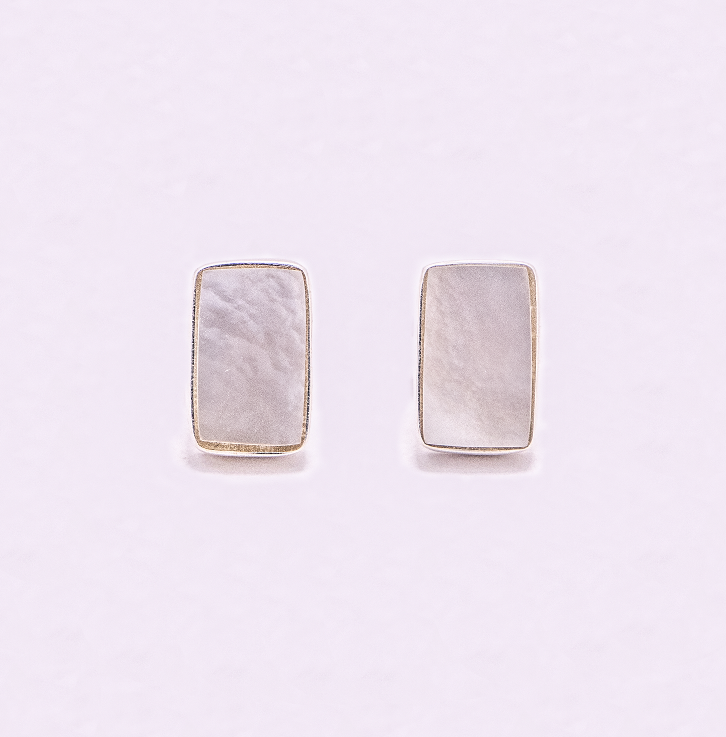 Large Rectangular Stud Earrings